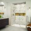 EHTF67257610C-BK-CB Elizabeth 67-in W x 76-in H Hinged Shower Door in Champagne Bronze with Clear Glass