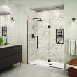 EHTF68267610C-BK-MB Elizabeth 68-in W x 76-in H Hinged Shower Door in Matte Black with Clear Glass