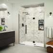 EHTF685267610C-T-MB Elizabeth 68.5-in W x 76-in H Hinged Shower Door in Matte Black with Clear Glass
