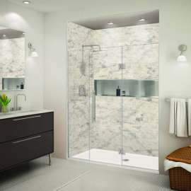 Elizabeth 69.5-in W x 76-in H Hinged Shower Door