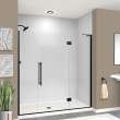 EHTF715297610C-BK-MB Elizabeth 71.5-in W x 76-in H Hinged Shower Door in Matte Black with Clear Glass