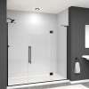 EHTF76287610C-BK-MB Elizabeth 76-in W x 76-in H Hinged Shower Door in Matte Black with Clear Glass