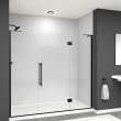 EHTF765287610C-BK-MB Elizabeth 76.5-in W x 76-in H Hinged Shower Door in Matte Black with Clear Glass
