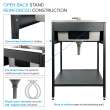 EWS-2422S-MB  24-in W x 22.1-in D x 35.2-in H Stainless Steel Laundry Sink and Wash Stand, Matte Black