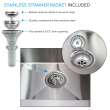 EWS-2822S 28-in W x 22.1-in D x 35.2-in H Stainless Steel Laundry Sink and Wash Stand, Brushed Stainless