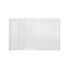 Linear FL4836L-31 48-in x 36-in Rectangular Alcove Shower Base with Left Hand Drain in White