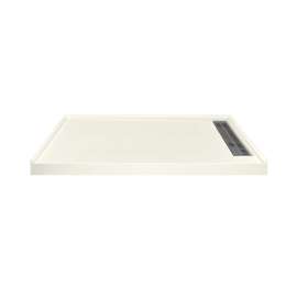 FSC6030R-02 60-in x 30-in Cast Solid Surface Shower Base With Right Hand Drain, Cameo