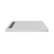 FSC6030L-87 60-in x 30-in Cast Solid Surface Shower Base With Left Hand Drain, Concrete