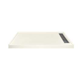 FSC6034R-02 60-in x 34-in Cast Solid Surface Shower Base With Right Hand Drain, Cameo