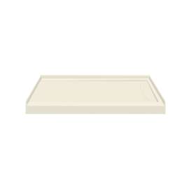 FSL4834R-02 48-in x 34-in Cast Solid Surface Low Profile Shower Base with Linear Concealed Right Hand Drain, Cameo 