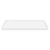 FSL6036R-01 60-in x 36-in Cast Solid Surface Low Profile Shower Base with Linear Concealed Right Hand Drain, White 