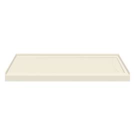 FSL6036R-02 60-in x 36-in Cast Solid Surface Low Profile Shower Base with Linear Concealed Right Hand Drain, Cameo 