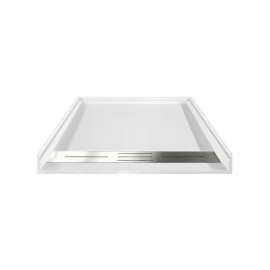 FTD4836-31 49.5-in x 37.5-in Trench Drain Shower Base, White