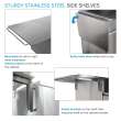 OUCS3224 Outdoor Kitchen 32-in x 24-in x 37-in Single Utility Cabinet With Folding Shelves, Stainless Steel