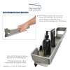 JGBS30-BS Transolid JGBS30-BS Jocelyn 30-in Grab Bar Shelf; Brushed Stainless