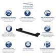 Maddox MS16MB 16-inch Grab Bar, In Black