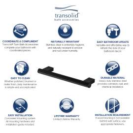 Maddox MS18MB 18-inch Grab Bar, In Black