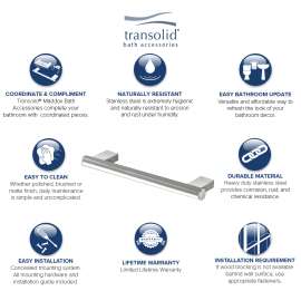 42-inch Grab Bar, In Brushed Stainless