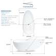 Marisol Grande 67-in L x 33in W x 22in H Resin Stone Freestanding Bathtub with center drain, in White