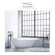 Marisol Grande 67-in L x 33in W x 22in H Resin Stone Freestanding Bathtub with center drain, in White