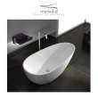 Marisol 58-in L x 29-in W x 23-in H Resin Stone Freestanding Bathtub with center drain, in White
