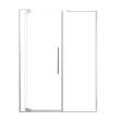 RDPD6676108C-BS Rynolds Duo 66-in x 76-in Pivot Shower Door With 5/16-in Clear Glass And Sabrina Double-Sided Handles, Brushed Stainless