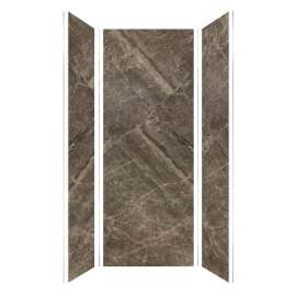 TWK363696-KI82H Titan 39-in x 39-in x 96-in Shower Wall Trimmable Kit, Sahara (Honed)