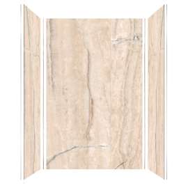 TWKE603696-KI32G Titan 60-in x 36-in x 96-in Eco Shower Wall Trimmable Kit, Savanna Creme (Glossy)