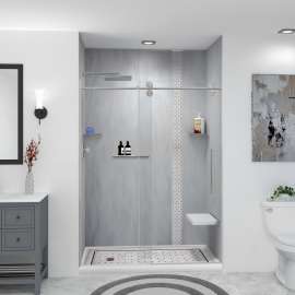 K-SS17-SSC-BS Transolid K-SS17-SSC-BS Shower Shelf Kit; Brushed Stainless