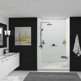 K-SS17-SSC-MB 3-Piece Shower Shelf Kit, Matte Black