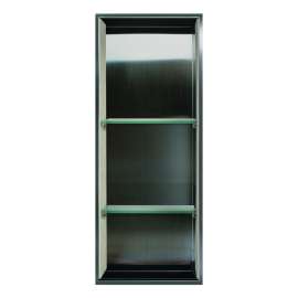 Expressions 34.5-in. Recessed Stainless Steel/Expressions Composite Material Shower Storage Pod STV13414-SS44