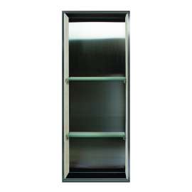 Expressions 34.5-in. Recessed Stainless Steel/Expressions Composite Material Shower Storage Pod STV13414-SS43