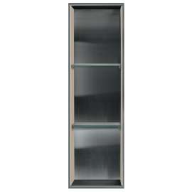 Studio 46.5-in. Recessed Stainless Steel/Solid Surface Shower Storage Pod STV14614-SS67