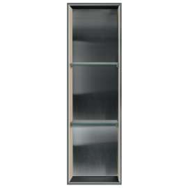 Studio 46.5-in. Recessed Stainless Steel/Solid Surface Shower Storage Pod STV14614-SS86