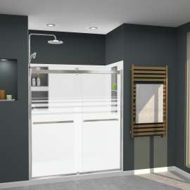 SWK603672-21V SaraMar 60-in x 36-in x 72-in Glue to Wall 3-Piece Shower Wall Trimmable Kit, White Velvet