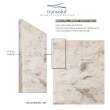 SWK603672-48V SaraMar 60-in x 36-in x 72-in Glue to Wall 3-Piece Shower Wall Trimmable Kit, Biscotti Marble Velvet