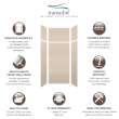 SWKX36367224-28V SaraMar 36-in x 36-in x 96-in Glue to Wall 6-Piece Shower Wall Trimmable Kit with Extension, Cashew Velvet