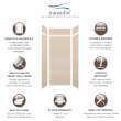 SWKX36368412-28V SaraMar 36-in x 36-in x 96-in Glue to Wall 6-Piece Shower Wall Trimmable Kit with Extension, Cashew Velvet