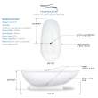 Shea 72-in L x 36-in W x 20-in H Resin Stone Freestanding Bathtub with center drain, in White