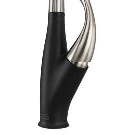 Pull Out Kitchen Faucet with Single Handle, Luxe Stainless/Black