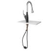 Pull Out Kitchen Faucet with Single Handle, Luxe Stainless/Black