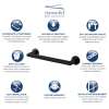 16-inch Grab Bar, In Black