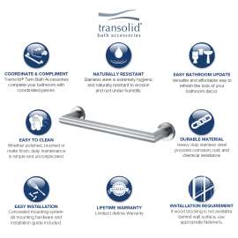 16-inch Grab Bar, In Brushed Stainless