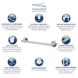 24-inch Towel Bar, In Brushed Stainless