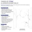 TWK603696-KI58G Titan 64-in x 39-in x 96-in Shower Wall Trimmable Kit, White Caruso (Glossy)