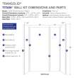 TWK603696-KI82H Titan 64-in x 39-in x 96-in Shower Wall Trimmable Kit, Sahara (Honed)