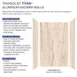 TWK603696-KI58G Titan 64-in x 39-in x 96-in Shower Wall Trimmable Kit, Savanna Creme (Honed)