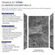 TWK604896-KI63G Titan 64-in x 48-in x 96-in Shower Wall Trimmable Kit, Maelstrom Grey (Glossy)
