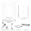 TWWCSK603296-KI01GPC Titan 60-in x 32-in x 96-in Walk-In Shower Kit with End Drain, White Caruso, Polished Chrome