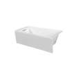 UATLN603022-L Unity AFR 60-in x 30-in x 22-in Alcove Acrylic Bathtub With Left Hand Drain, White (Glossy)